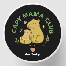 Capy Mama Club Cute Capybara Mom and Baby Retro