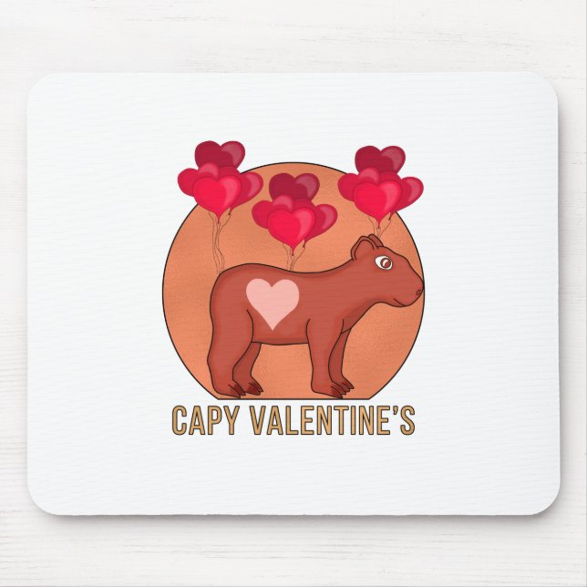 Capy Valentine's Mouse Pad (Front)