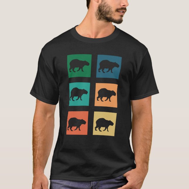 Capy wild animal forest creature wilderness nature T-Shirt (Front)