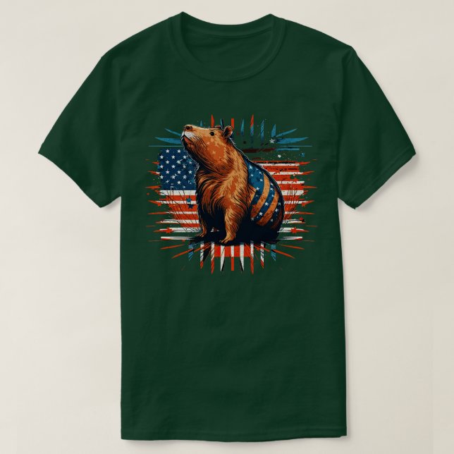 Capybara 4th of July T-Shirt (Design Front)
