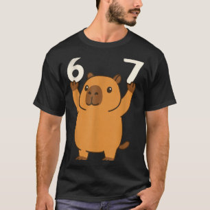 Capybara 67 Meme Six Seven Funny T-Shirt
