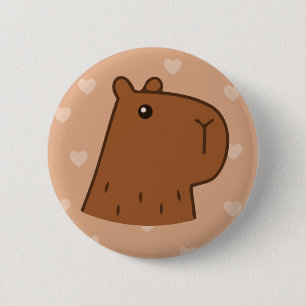 Capybara 6 Cm Round Badge