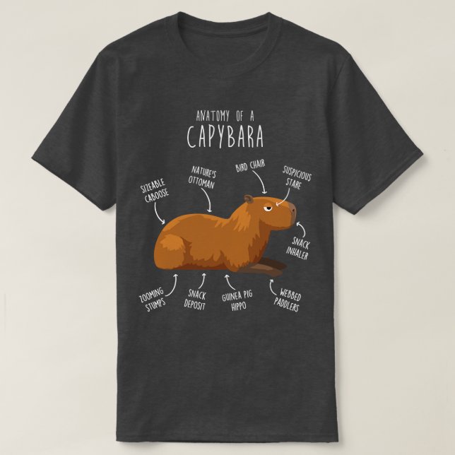 Capybara Anatomy 5 T-Shirt (Design Front)