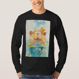 Capybara and Bird Friend T-Shirt