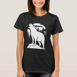 Capybara Animal - Guinea Pig Moon Howling T-Shirt