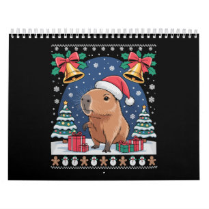 Capybara Animal Lover Xmas Gift Ugly Capybara  Calendar
