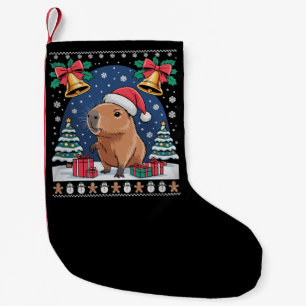 Capybara Animal Lover Xmas Gift Ugly Capybara Small Christmas Stocking