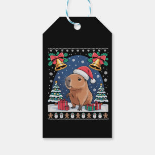 Capybara Animal Lover Xmas Gift Ugly Capybara Tags