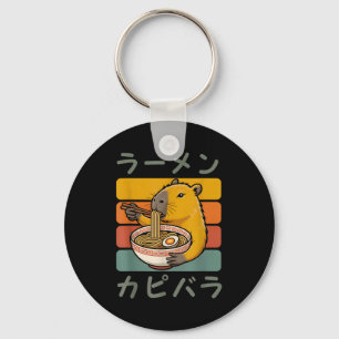 Capybara Anime Graphic Ramen Kawaii Japanese Vinta Key Ring