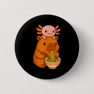 Capybara Anime Ramen Axolotl Funny Graphic Kawaii 6 Cm Round Badge