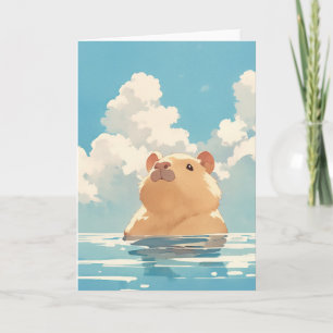 Capybara Aquatic Oasis Card