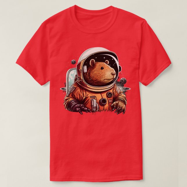 Capybara astronaut 2 T-Shirt (Design Front)