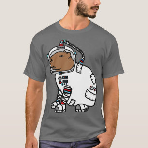 Capybara Astronaut Funny Animals in Space T-Shirt