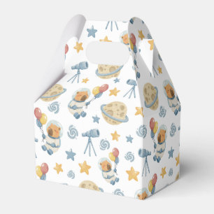 Capybara Astronaut Pattern Favour Boxes