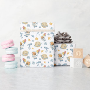Capybara Astronaut Pattern Wrapping Paper Roll