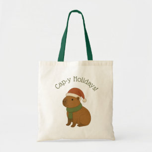 Capybara at Christmas Tote Bag