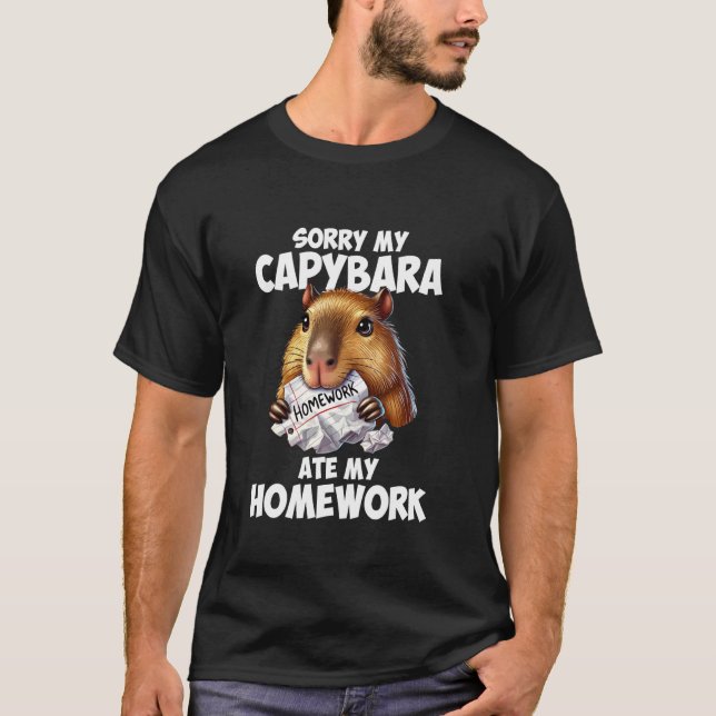 Capybara ate my homework, capybara T-Shirt (Front)