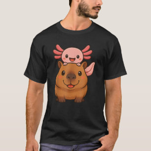 Capybara Axolotl Kawaii Animal Lover Zoo Day Boys T-Shirt