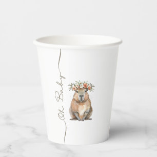 Capybara Baby Shower • Oh Baby Wildflower Paper Cups