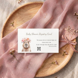 Capybara Baby Shower • Registry Card