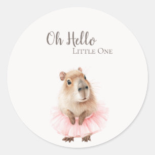 Capybara Baby Shower Sticker
