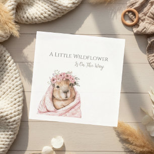 Capybara Baby Shower • Wildflower Napkin
