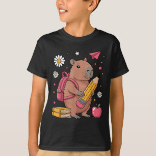 Capybara Backpack Pencil Books Toddler Kids Back T T-Shirt