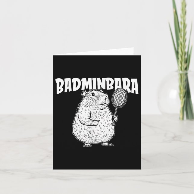 Capybara Badminton Shuttle - Player Racket Badminb Card (Front)