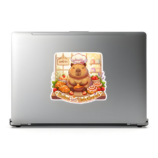 Capybara Bakery Stickers – Cute Kawaii Capybara 