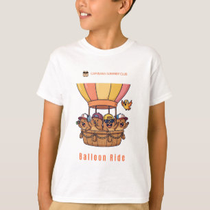 Capybara Balloon Ride – Cute Summer Club Adventure T-Shirt