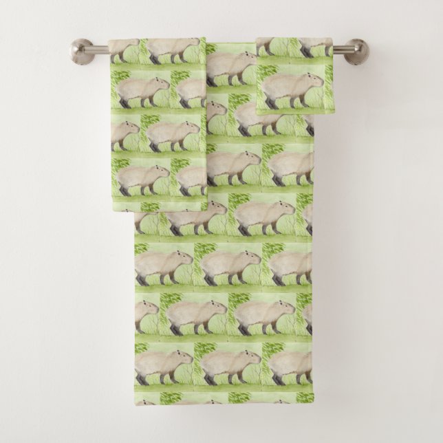 Capybara Bath Towel Set (Insitu)