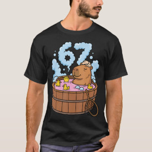 Capybara Bath Tub 67 Relaxed Funny Meme Animal T-Shirt