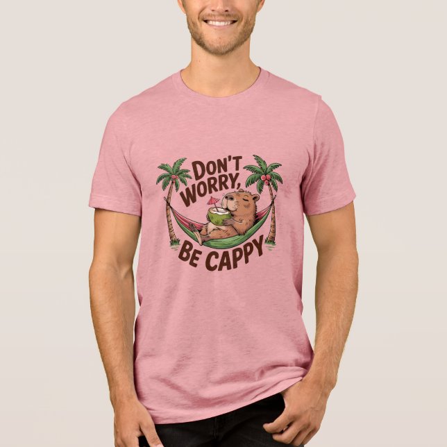 Capybara Be Happy Tri-Blend Shirt (Front)