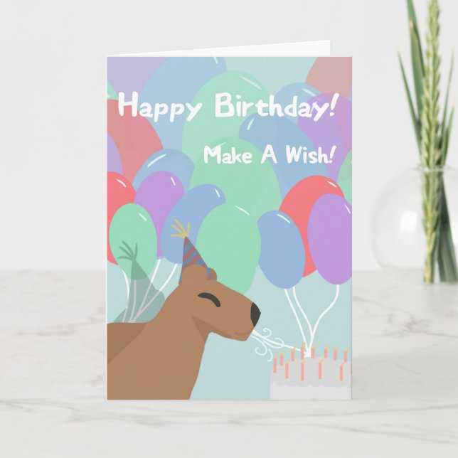 Capybara Birthday Card (Front)