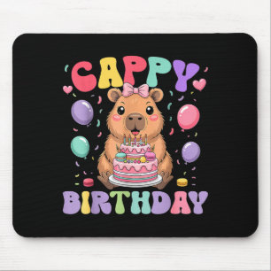 Capybara Birthday Girls Funny Birthday Kids Boys G Mouse Pad