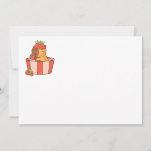 Capybara Birthday Party Invitation   Cute Animal 