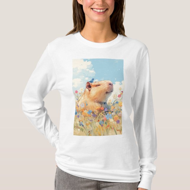 Capybara Blissful Happiness T-Shirt (Front)