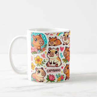 Capybara Bloom – Cute Vibes Mug
