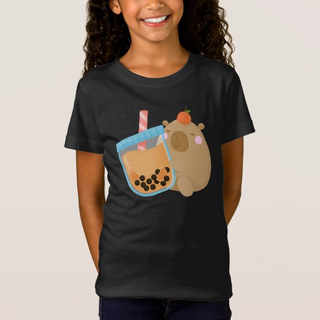 Capybara Boba T-Shirt (Front)
