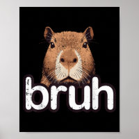 Capybara Bruh Funny Capy Meme Rodent Men Boys Kids