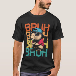 Capybara Bruh Funny Capybara Lover Vintage Retro T-Shirt