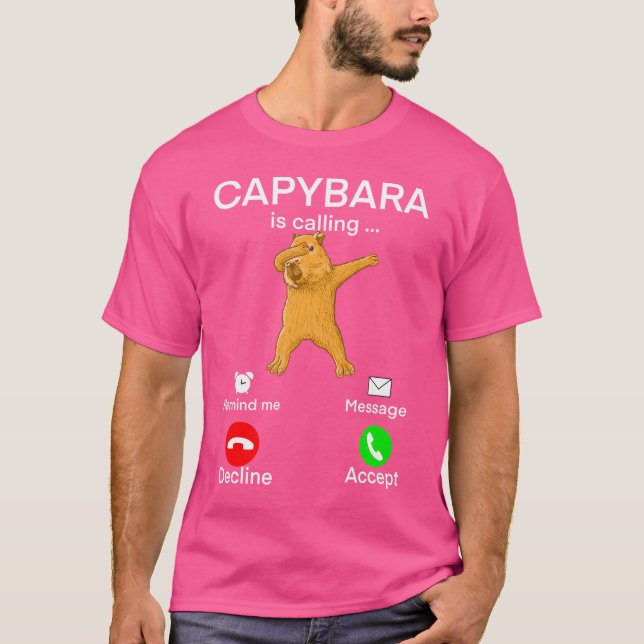 Capybara Calling T-Shirt (Front)
