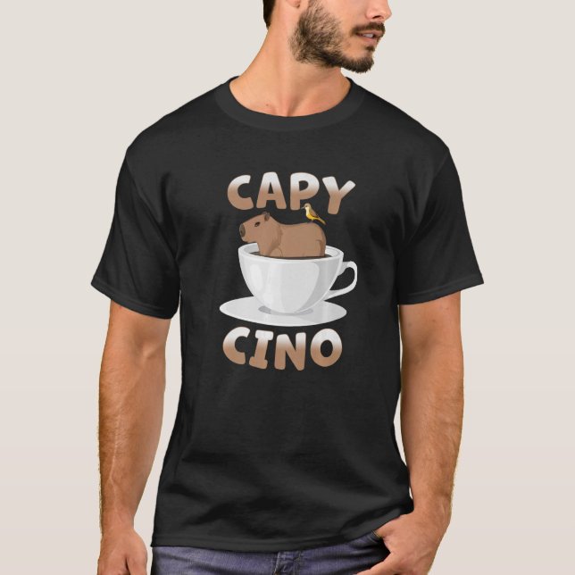 Capybara Cappuccino  Cute Capy Cino Cup Coffee Mug T-Shirt (Front)
