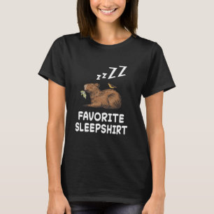 Capybara Capybaras Nap Sleeping Sleep Pajama Night T-Shirt