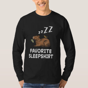 Capybara Capybaras Nap Sleeping Sleep Pajama Night T-Shirt