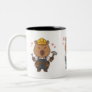 Capybara Carpenter Mug Funny Woodworking Coffee
