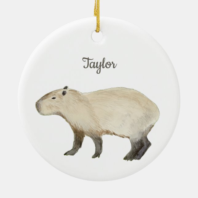 Capybara Ceramic Tree Decoration (Back)