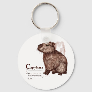 capybara - chocolate key ring
