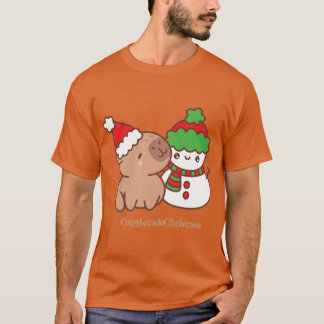 Capybara Christmas Cosy Vibes from the Coolest Cri T-Shirt