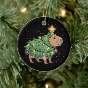 Capybara Christmas Gifts Capy Funny Xmas Tree Ceramic Tree Decoration